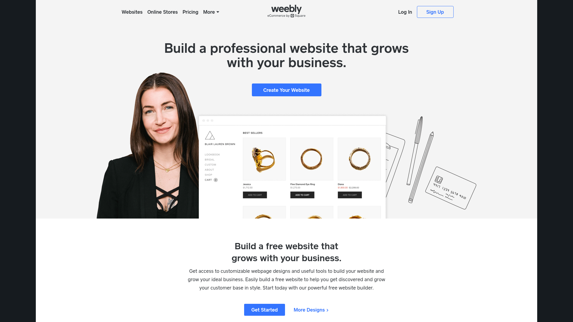 Weebly website builder interface