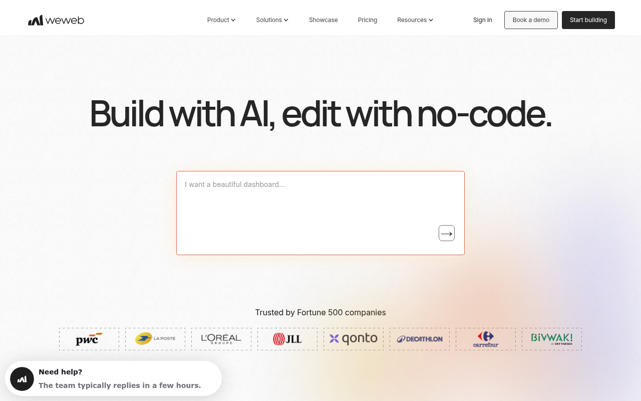 WeWeb website