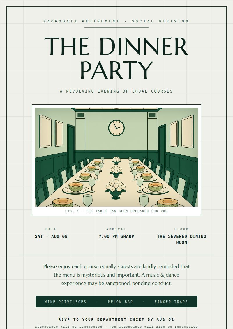Dinner party poster